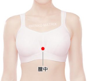 胸のツボ[膻中(だんちゅう)]